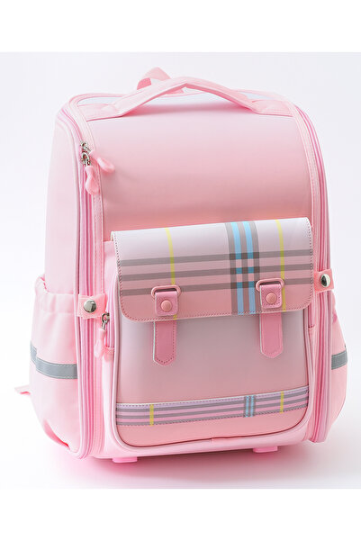 Bonfino Checked Backpack, 1 Main Compartment, 1 Front Pocket, 2 Bottle Pocket...