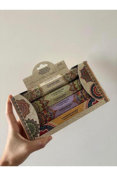 Miamantra 4 Farklı Aromalı Tütsü Seti - Kutulu Çubuk Tütsü Seti(Sandalağacı, ...