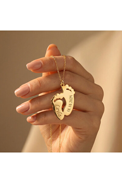 AvaLineAtelier 925 Ayar Gümüş Kişiselleştirilebilir İsimli ve Tarih Detaylı A...