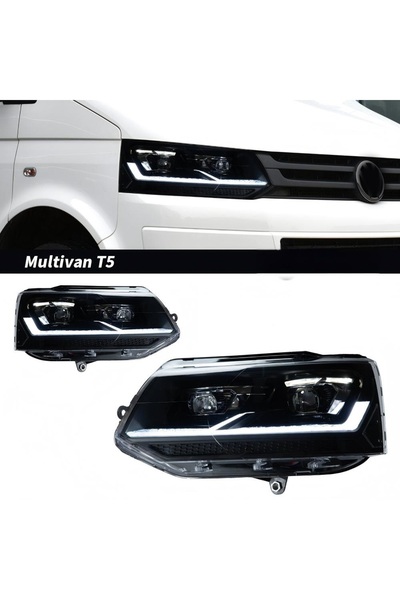 X POWER TUNİNG VW TRANSPORTER T5 2012-2015 UYUMLU T6.1 DİZAYN FUL LED ÖN FAR