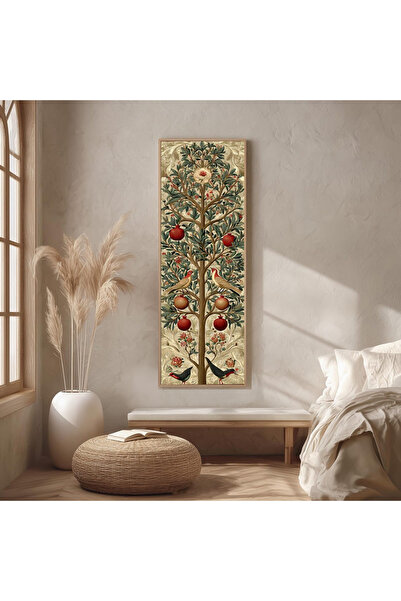 Dekorsiahome Ahşap Çerçeveli Panoramik Oturma Odası Salon Tablosu UZ0374