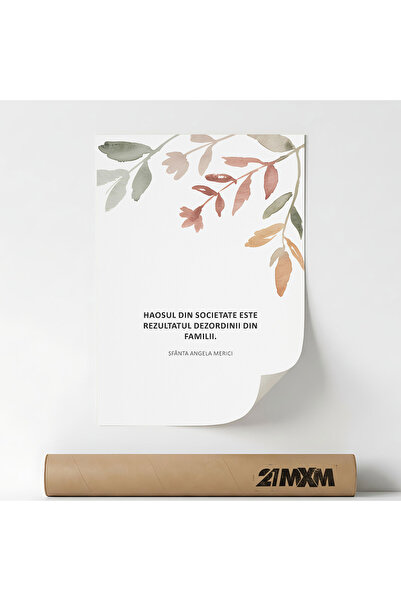 21mxm Poster decorativ, citat crestin inspirational, Haosul Din Societate, A4...