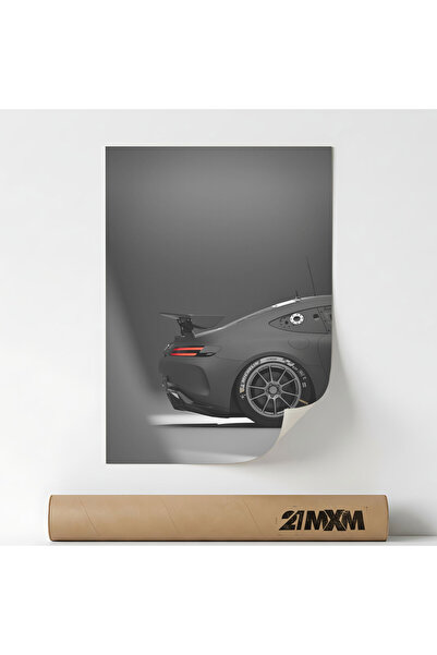 21mxm Poster Auto Premium - AMG GT4 2020 02 – Design Minimalist, Fara Rama