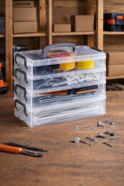 Bayev Wish 4-Tier Drawer Organizer with Lid - Multi-Purpose Storage Box