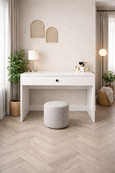 Bladimo Mira Makyaj Masası, Çekmeceli, 8 Bölmeli Çekmece - Beyaz