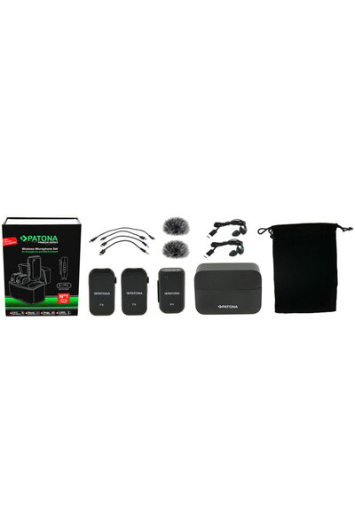 Patona Premium wireless microphone system for smartphones and DSLR cameras- 9877