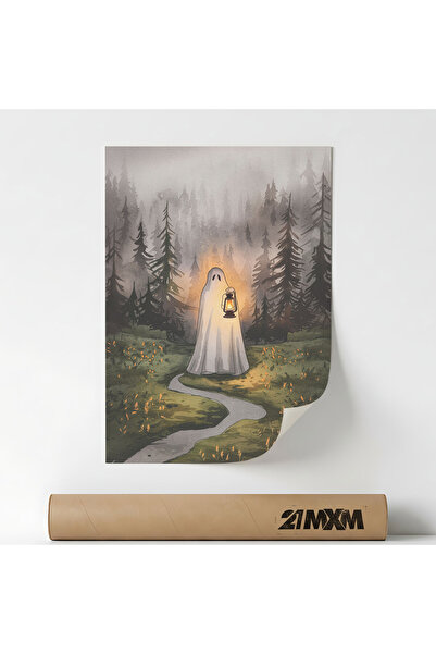 21mxm Poster decorativ, ilustratie fantasy, Forest Ghost, A3 (29.7 x 42 cm), ...