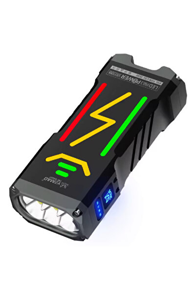 MİKİ Lanternă manuală YM G666Y cu încărcare USB, corp profesional din aluminiu