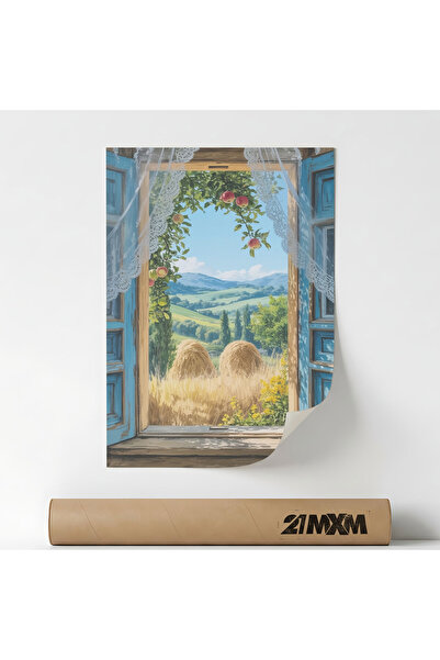 21mxm Poster 'Window Apple Tree' Pe Panza Mata – Design Minimalist, 30 x 40 c...