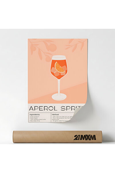 21mxm Poster Decorativ Stil Italian 'Aperitivo 53', Material Textil, A3 (29.7...