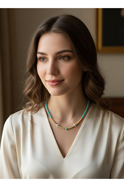 Maxi modena Elegant beaded evil eye necklace for women