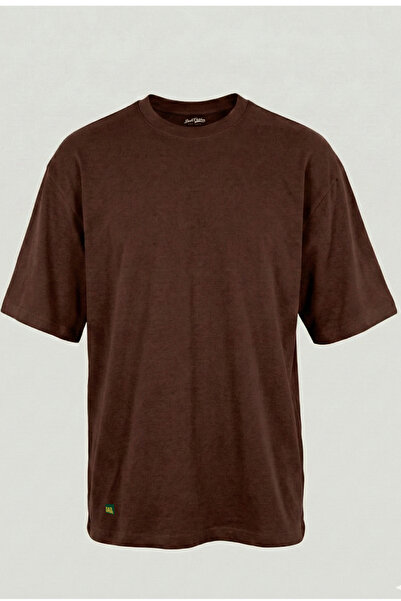 Dad&Children Unisex Basic Oversize T-Shirt Bitter Brown