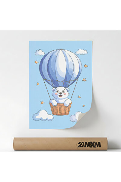21mxm Poster Decorativ '08 Balloon Bear', Material Textil, A4 (21 x 29.7 cm),...