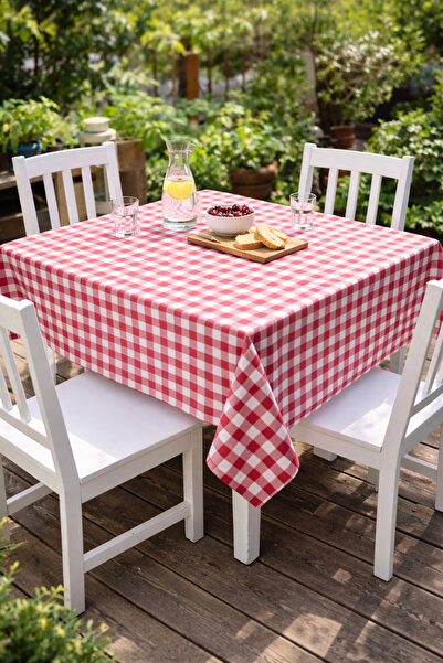 Bumedo 170X170 cm Square Gingham Tablecloth – Washable, Stain-Resistant – for...