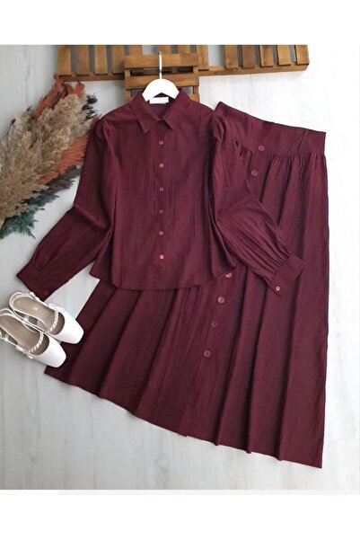 TrendParis Classic Cut Nubuck Cupra Skirt Jewelry