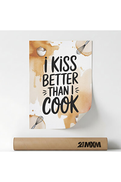 21mxm Poster decorativ Better kisser, stil modern, fără ramă