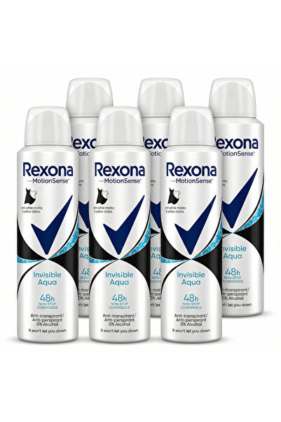 Rexona Invisible Aqua Antyperspirant Spray 48H 150 ml x 6 pieces