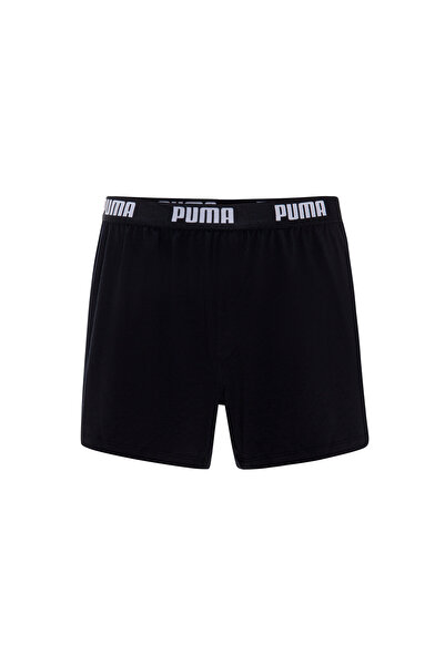 Puma Mens Loose Fit Jersey Boxer 2 Pack - Black