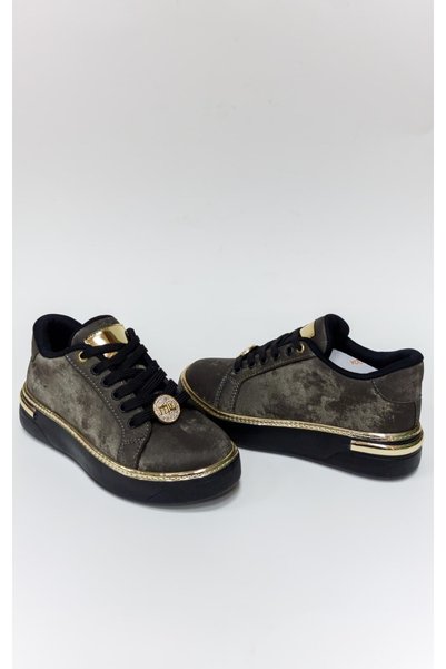 fikret bağcı Flexible Rubber Sole Lace-Up Nubuck Satin Casual Women's Shoes – Stylish Sneaker for Everyday Comfort
