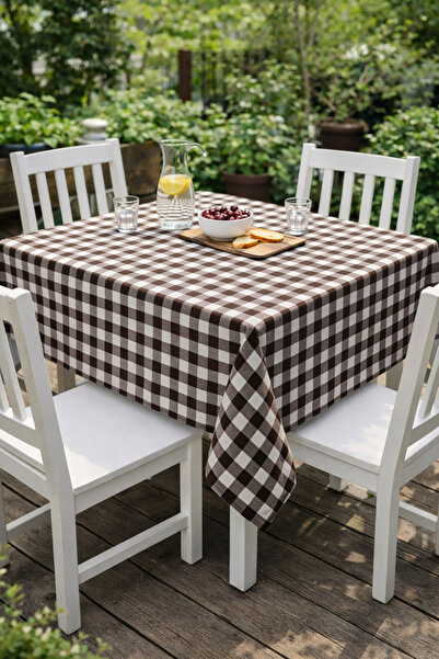 Bumedo 170X170 cm Square Gingham Tablecloth – Washable, Stain-Resistant – for...