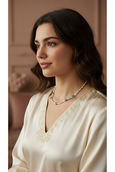 Maxi modena Elegant Evil Eye Detailed Minimal Women's Necklace