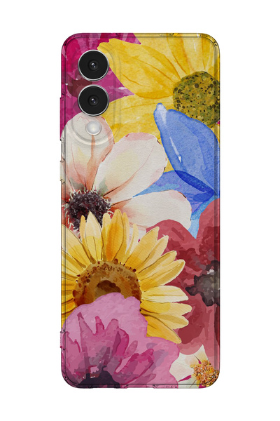 lelia غطاء هاتف شفاف مطبوع متوافق مع سامسونج جالاكسي S25 إيدج |   مجموعة فلور...