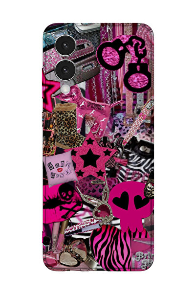 lelia غطاء هاتف شفاف مطبوع متوافق مع سامسونج جالاكسي S25 إيدج |   مجموعة كروم...