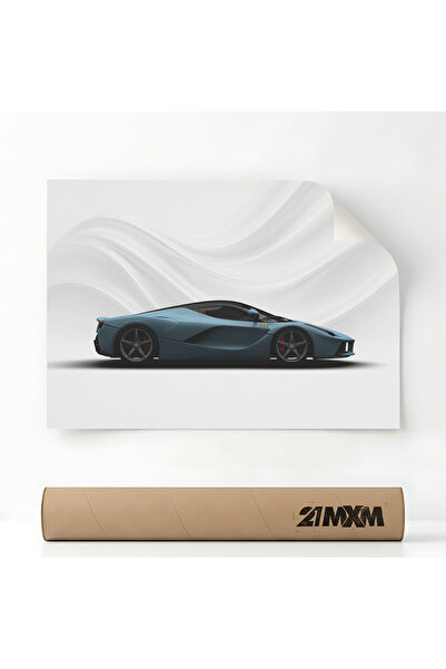 21mxm Poster Auto Premium - 1795 LaFerrari Blue – Design Minimalist, 30 x 40 ...