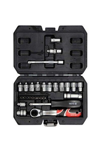 yato Spline Socket Set 1/4", 29 Pieces