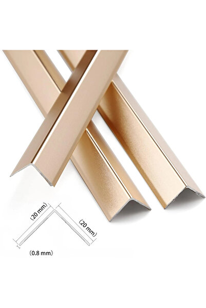 MaffStuff Gold aluminum wall corner protector 20x20mm set of 3 pieces 90 cm (...