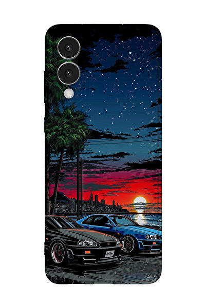 lelia غطاء هاتف شفاف مطبوع متوافق مع سامسونج جالاكسي S25 إيدج |   مجموعة المن...