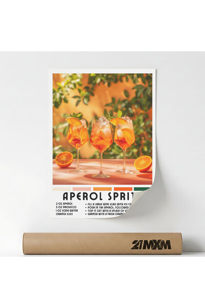21mxm Poster Decorativ Stil Italian 'Aperitivo 63', Material Textil, A3 (29.7...