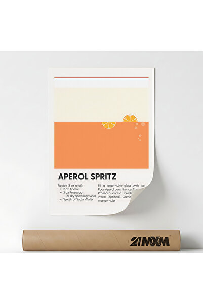 21mxm Poster Decorativ Stil Italian 'Aperitivo 58', Material Textil, A3 (29.7...