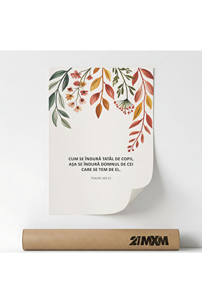 21mxm Poster decorativ, citat crestin inspirational, Cum Se Indura Tatal, A4 ...