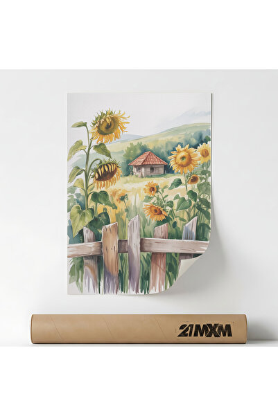 21mxm Poster 'Countryside Garden With Sunflowers' Pe Panza Mata – Design Mini...