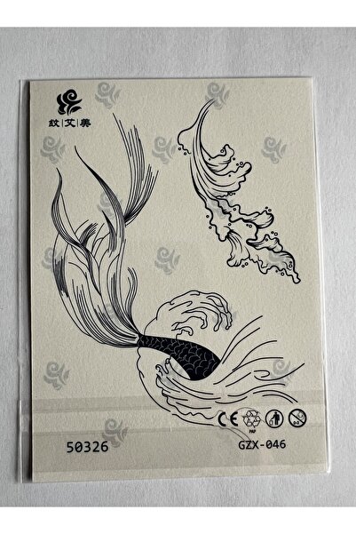 Airbrush Tattoo Deniz Kızı Yarı Kalıcı Geçici Dövme Sonradan Kararan 1 Aylık ...