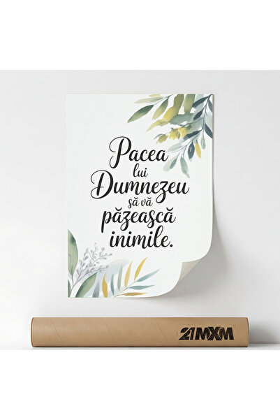 21mxm Poster decorativ Pacea Lui Dumnezeu, design modern,material textil
