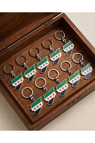 Zaytoon Pachet de 10 hărți unisex ale Siriei cu steagul nou în relief pe spat...