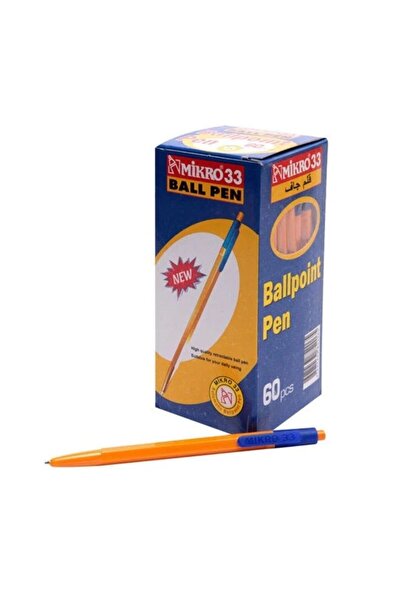 Micro Mikro 33 Ball Pen Tükenmez mavi 60'lı Kt