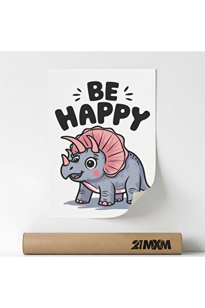 21mxm Διακοσμητική Αφίσα '12 Be Happy', Υφασμάτινο Υλικό, A4 (21 x 29,7 cm), ...