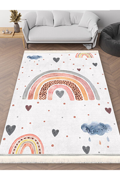 Home Destek Halı CK-10239B – Makinede yıkanabilir, Kaymaz taban, Dijital bask...