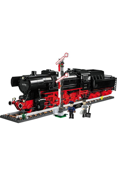 COBI Locomotiva cu abur DR BR 52 și semaforul feroviar