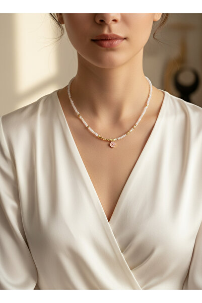 Maxi modena Minimal Pearl Detailed Elegant Women's Necklace