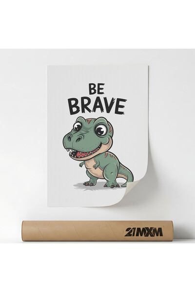 21mxm Poster Decorativ '27 Be Brave', Material Textil, A4 (21 x 29.7 cm), Far...