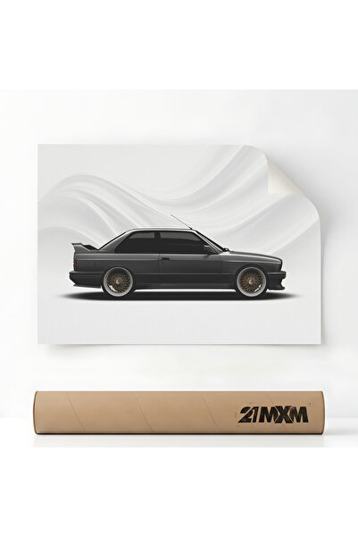21mxm Poster Auto Premium - 1444 M3 E30 Alpina – Design Minimalist, 30 x 40 c...