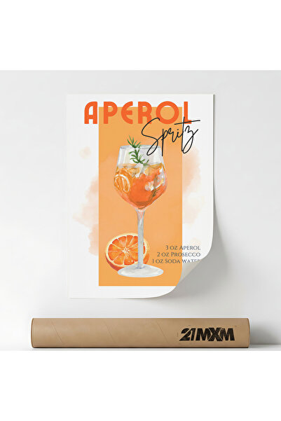 21mxm Poster Decorativ Stil Italian 'Aperitivo 25', Material Textil, Fara Rama