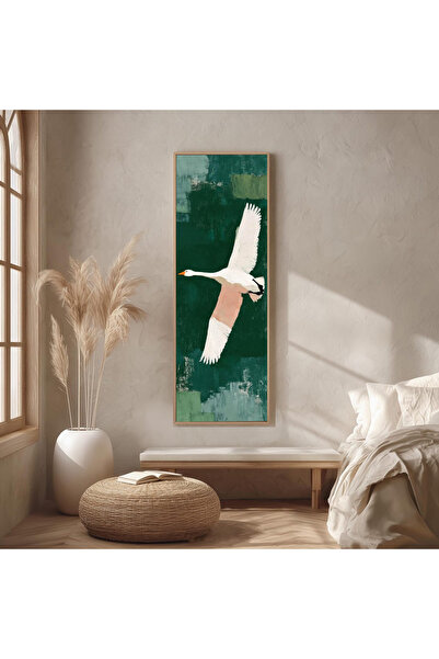Dekorsiahome Ahşap Çerçeveli Panoramik Oturma Odası Salon Tablosu UZ0364