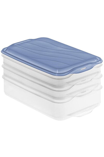 Rotho Rondo Horizon blue - food storage container - 2 x 0.75l, 1 x 1.35l