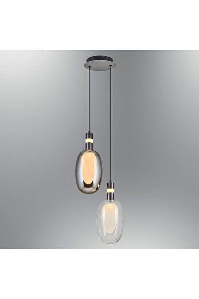 Özcan Aydınlatma 2853-2A-28 Ostrich 2'li Cam Sarkıt Mixed