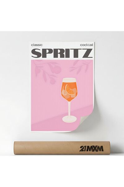 21mxm Poster Decorativ Stil Italian 'Aperitivo 51', Material Textil, A3 (29.7...